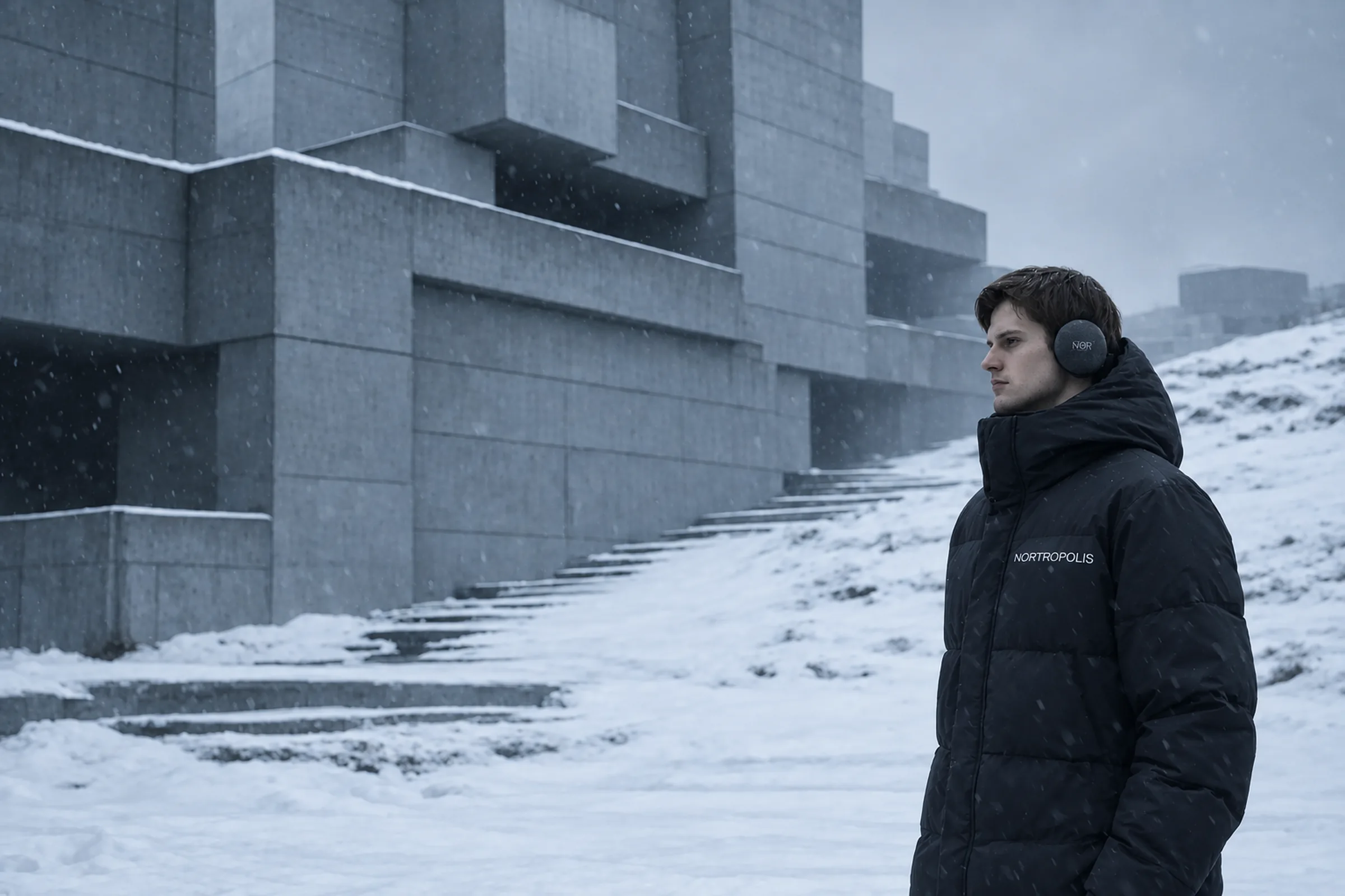 Nortropolis puffer jacket in snow