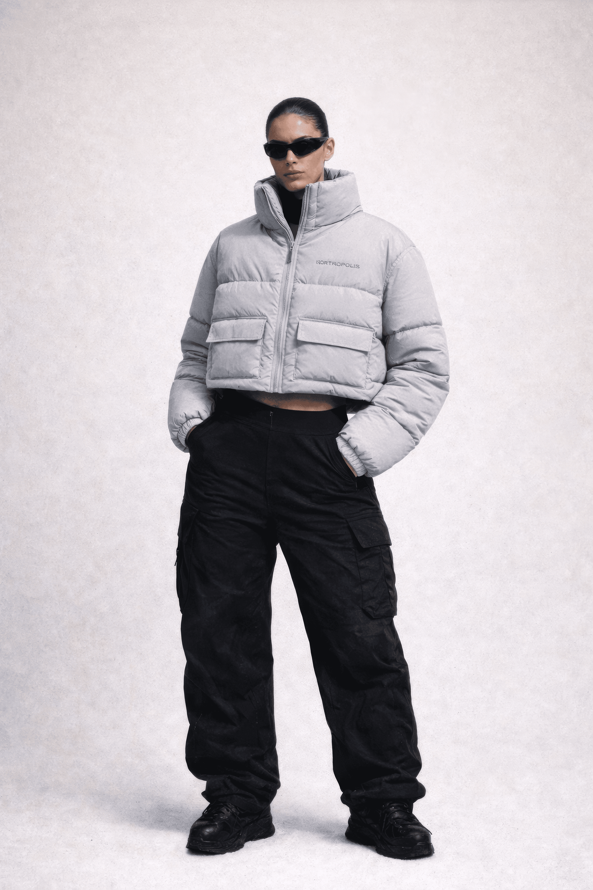 NOR-System full layering — Arctic Power cropped puffer