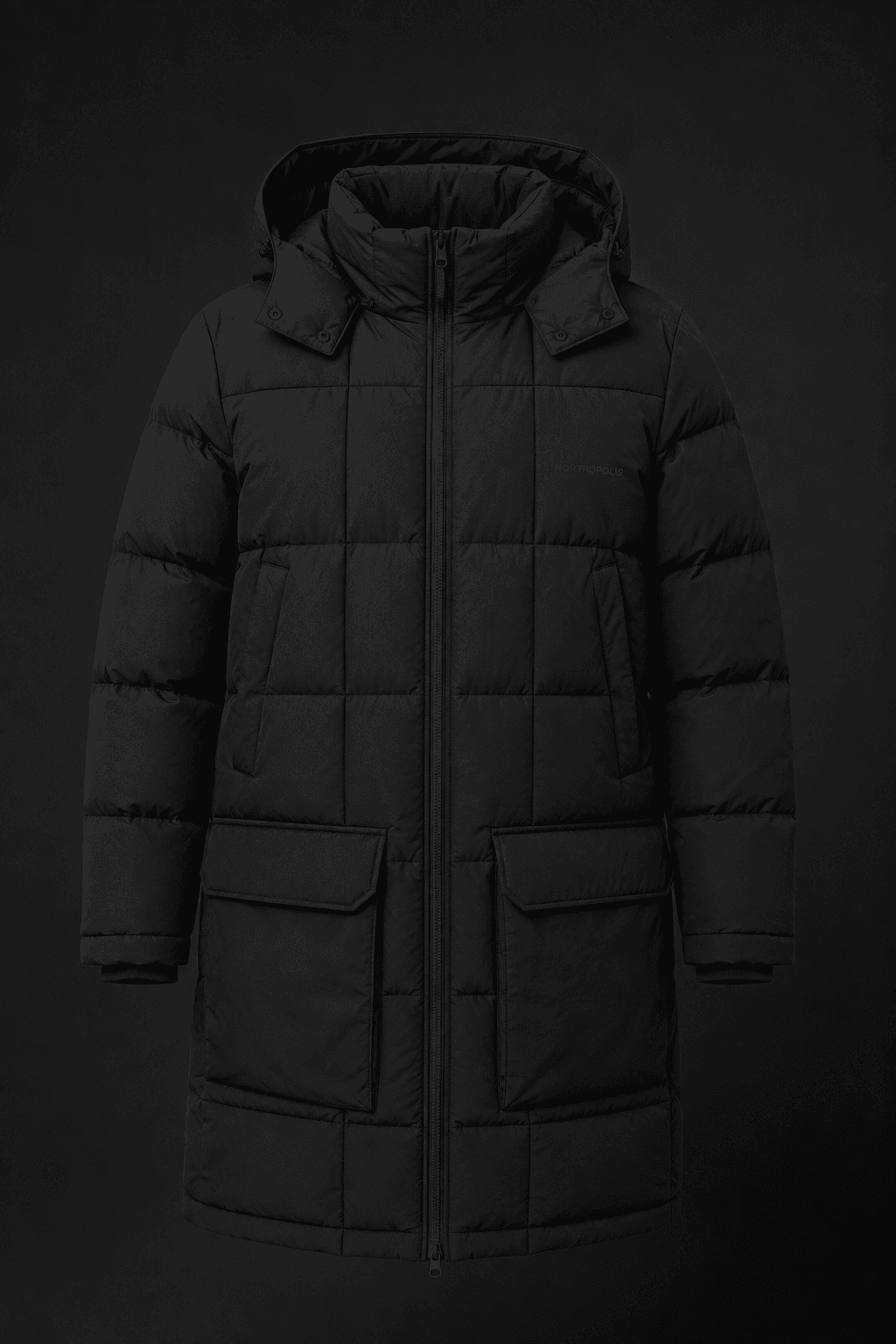 Overstructure modular puffer jacket in Obsidian