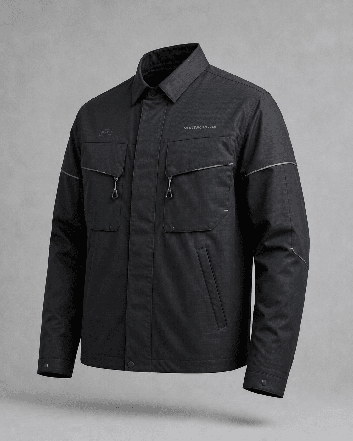 Detailer Utility Overshirt — Sahr, Rhymes with Car Edition, Obsidian front preview